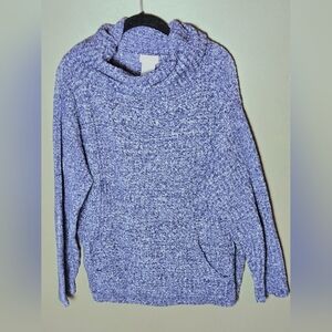 Softies Cowlneck Loungewear Luxe Lagenlook Elevated Basic Pullover Sweater, L/XL